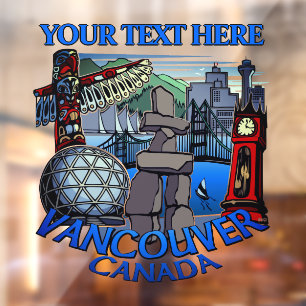 Autocollant Pour Fenêtre Ventilations Vancouver Clous de fenêtre souvenir