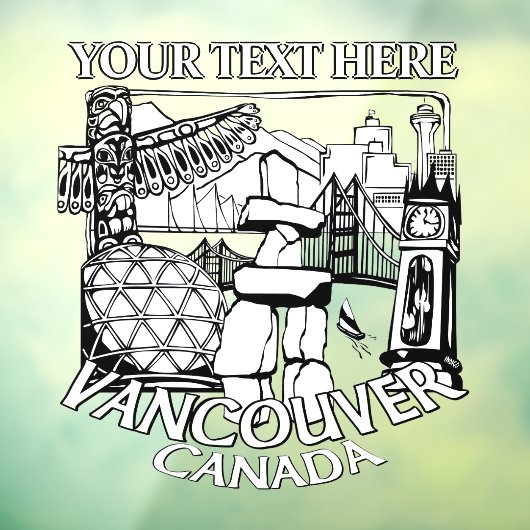 Autocollant Pour Fenêtre Ventilations Vancouver Clous de fenêtre souvenir (Feuille 3)