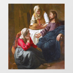 Autocollant Pour Fenêtre Vermeer - Christ dans la Maison de Martha et Marie