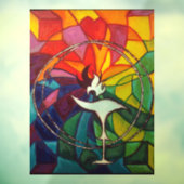 Autocollant Pour Fenêtre Verre de Chalice à flamme UU (Feuille 3)