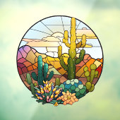 Autocollant Pour Fenêtre Verre de paysage du désert (Feuille 3)