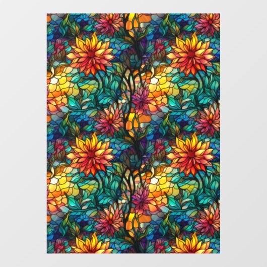 Autocollant Pour Fenêtre Verre tendu Floral sans couture Motif Clouage de f (Feuille)