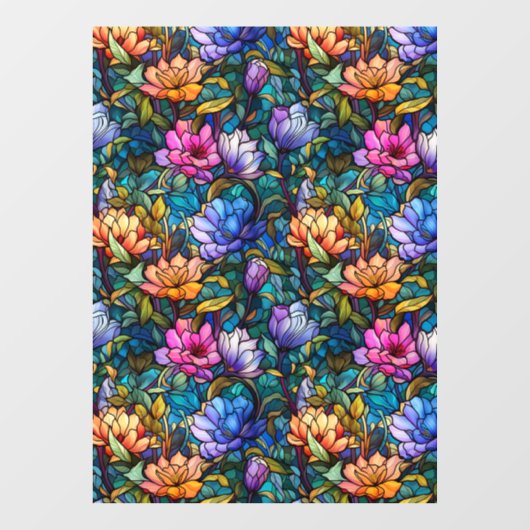 Autocollant Pour Fenêtre Verre tendu Floral sans couture Motif Clouage de f (Feuille)