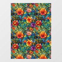 Verre tendu Floral sans couture Motif Clouage de f
