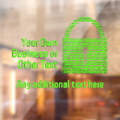 Autocollant Pour Fenêtre Verrou numérique sécurisé en code machine commerci (Feuille 2)