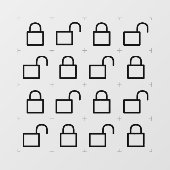 Autocollant Pour Fenêtre Verrouiller/déverrouiller (Feuille)