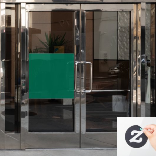 Autocollant Pour Fenêtre Vert bouteille (couleur solide) (Porte de bureau)