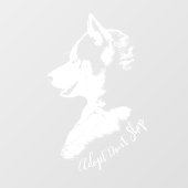 Autocollant Pour Fenêtre Vêtement de chien Husky Décal Husky Chien Chien Ch (Feuille)