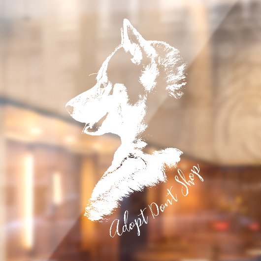 Autocollant Pour Fenêtre Vêtement de chien Husky Décal Husky Chien Chien Ch (Feuille 2)