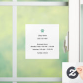 Autocollant Pour Fenêtre Veterinary Clinic Hours Window Cling (Maison)