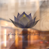 Autocollant Pour Fenêtre Veuillez Enlever Vos Chaussures Lotus Flower Yoga  (Feuille 2)