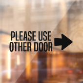 Autocollant Pour Fenêtre Veuillez utiliser une autre porte (Feuille 2)
