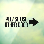 Autocollant Pour Fenêtre Veuillez utiliser une autre porte (Feuille 3)