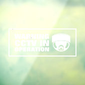 Autocollant Pour Fenêtre Vidéo surveillance en fonctionnement (Feuille 3)