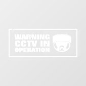 Autocollant Pour Fenêtre Vidéo surveillance en fonctionnement (Feuille)