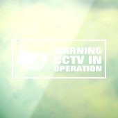 Autocollant Pour Fenêtre Vidéo surveillance en fonctionnement (Feuille 3)