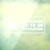 Autocollant Pour Fenêtre Vidéo surveillance en service (Feuille 3)