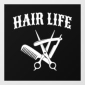 Autocollant Pour Fenêtre Vie des cheveux - Coiffeur (Feuille)