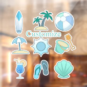 Autocollant Pour Fenêtre Vie sur la plage Thunder_Cove (Feuille 2)