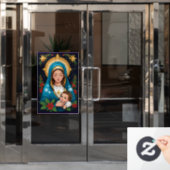 Autocollant Pour Fenêtre Vierge catholique chrétienne Marie Noël (Porte de bureau)