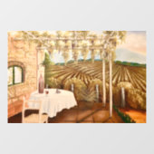Autocollant Pour Fenêtre Vignoble (Feuille)
