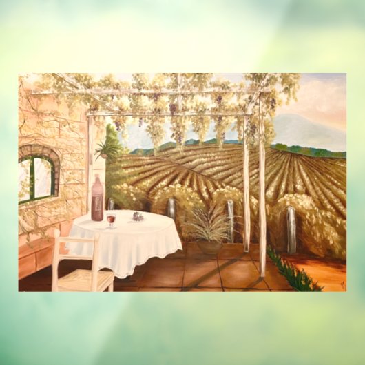 Autocollant Pour Fenêtre Vignoble (Feuille 3)