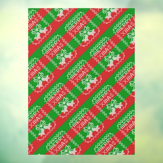 Autocollant Pour Fenêtre Vilain pull motif sonnettes Joyeux fils Xmas (Feuille 3)