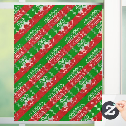 Autocollant Pour Fenêtre Vilain pull motif sonnettes Joyeux fils Xmas (Maison)