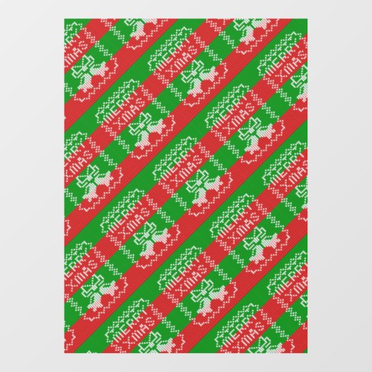 Autocollant Pour Fenêtre Vilain pull motif sonnettes Joyeux fils Xmas (Feuille)