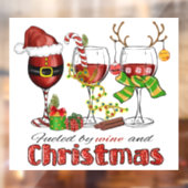 Autocollant Pour Fenêtre Vin et fenêtre de Noël (Feuille 2)