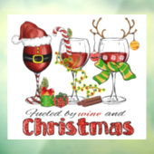 Autocollant Pour Fenêtre Vin et fenêtre de Noël (Feuille 3)