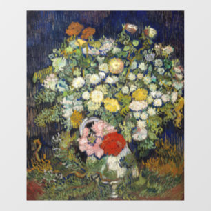 Autocollant Pour Fenêtre Vincent van Gogh - Bouquet de fleurs dans un vase