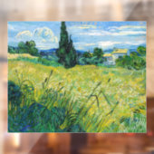 Autocollant Pour Fenêtre Vincent van Gogh - Champ de blé vert avec Cypress (Feuille 2)