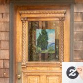 Autocollant Pour Fenêtre Vincent van Gogh - Cyprès (Porte d'accueil)