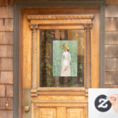 Autocollant Pour Fenêtre Vincent van Gogh - Fille en blanc (Porte d'accueil)