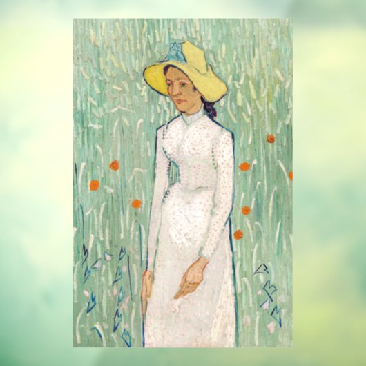Autocollant Pour Fenêtre Vincent van Gogh - Fille en blanc (Feuille 3)