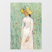 Autocollant Pour Fenêtre Vincent van Gogh - Fille en blanc (Feuille)