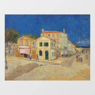 Autocollant Pour Fenêtre Vincent van Gogh - Maison Jaune / Rue