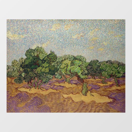 Autocollant Pour Fenêtre Vincent van Gogh - Olive Trees (Feuille)