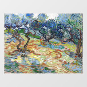Autocollant Pour Fenêtre Vincent van Gogh - Oliviers : Ciel bleu vif
