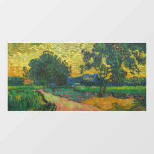 Autocollant Pour Fenêtre Vincent van Gogh - Paysage à Twilight