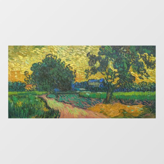 Autocollant Pour Fenêtre Vincent van Gogh - Paysage à Twilight (Feuille)