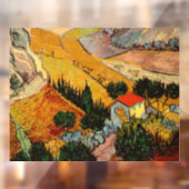 Autocollant Pour Fenêtre Vincent van Gogh - Paysage, Maison et Plowman (Feuille 2)