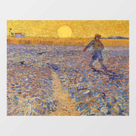 Autocollant Pour Fenêtre Vincent van Gogh - Sower avec réglage Sun (Feuille)