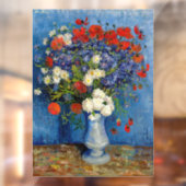 Autocollant Pour Fenêtre Vincent van Gogh - Vase avec Cornflowers & Poppies (Feuille 2)