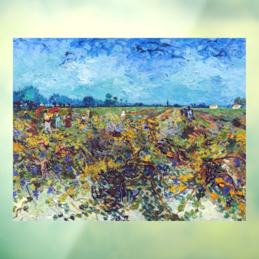 Autocollant Pour Fenêtre Vincent van Gogh - Vignoble vert (Feuille 3)