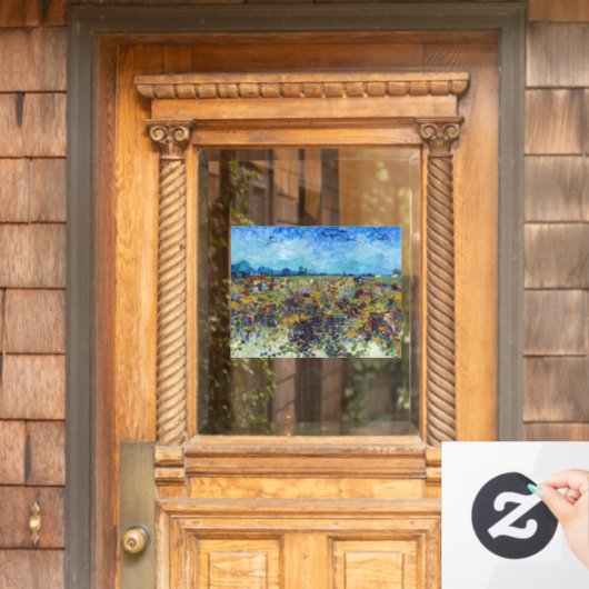 Autocollant Pour Fenêtre Vincent van Gogh - Vignoble vert (Porte d'accueil)