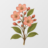 Autocollant Pour Fenêtre Vintage Cherry Blossom (Feuille)