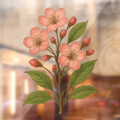 Autocollant Pour Fenêtre Vintage Cherry Blossom (Feuille 2)