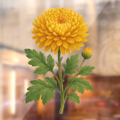 Autocollant Pour Fenêtre Vintage Chrysanthemum (Feuille 2)